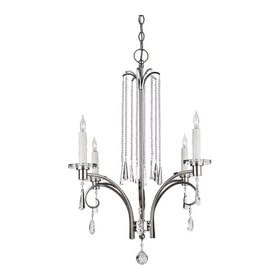 Quoizel RAK5004IS Annika 29-1/2-Inch Chandelier with 4-Lights, Imperial Silver