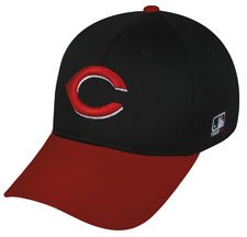 MLB ADULT Cincinnati REDS Alternate Black Hat Cap Adjustable Velcro TWILL