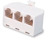 Recoton T88WHITE  Modular Triplex Jack, White
