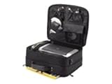 A Dicota Product. The MultiTwin is a Front Loader design, made from Polyester in Black, suitable for notebooks up to 15.4.