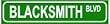 BLACKSMITH BLVD road farrier horseshoe sign