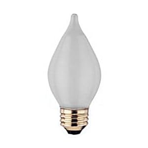 25 Watt C11 Light Bulb Satin Finish Spun-Thread Design Candelabra Base by Satco