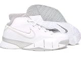 Nike - Nike Air Zoom Kobe I White/Grey/Gold Boy's GS Basketball walking shoes