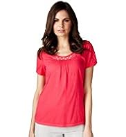 Per Una Pure Cotton Lace Button Top
