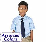 French Toast School Uniforms Boys' Short Sleeve Dress Shirt (White, Light Blue or Yellow; Regular or Husky Sizes)