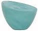  Colorful Recycled Art Glass Medium Round Bowl With Slanted Rim Green 6 1/2\