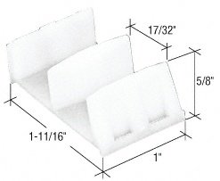 CRL 1-11/16 Wide Sliding Shower Door Bottom Guide - Package