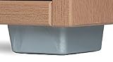 1 L-Shaped ABS Furniture Leg - Aluminum Matte