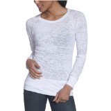 Women's Long Sleeve Burnout Raglan Crewneck Shirt aa2694