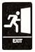 Braille Sign - Exit sign 6 x 9 Black