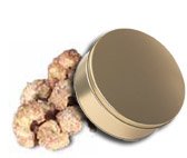 1 and 1 2 lb Bavarian Style Cinnamon Roasted Cashews Tin - Gold by Catoctin Kettle Korn