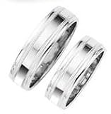 his and hers white gold ring WEDDING BAND SET men's rings