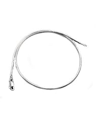 20" Sterling Silver 1mm Round Omega Chain Necklace