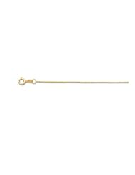 14k Solid Yellow Gold Diamond Cut Round Wheat Chain Necklace .6mm 20"