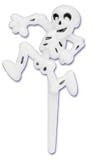 Glow in the Dark Skeleton Pick - Plastic Puffy Cupcake Decorating Topper