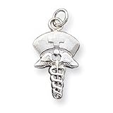 Sterling Silver Nurse Symbol Charm
