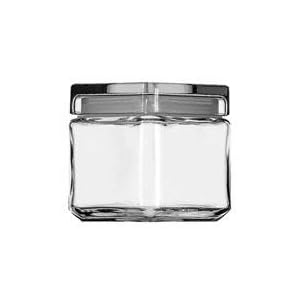 1 Quart Stackable Square Jars (85587RAH) Category: Glass Storage Jars by Anchor Hocking