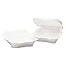 Boardwalk  0101 White Color Large 3 Compartment Snap-It Foam Hinged Carryout Container (Case of 200)