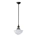 Quorum 801-12-186 One Light Pendant, Oiled Bronze Finish with Opal Glass