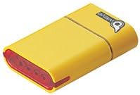 OWLEYE 1882-Super High Power 5 LED Rechargeable Li-ion Taillight Yellow. BE SAFE - BE SEEN !