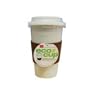 Eco Cup w/ Silicone Lid & Sleeve Coffee Tea i am not a paper cup look-a-like white porcelain travel mug (Colors May Vary)