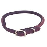 Circle T Rolled Leather Collar in Mahogany