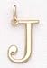 Jewelry : 14kt Solid Yellow Gold Initial "J" Charm - LET100J