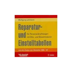 Reparatur- und Einstelltabellen. CD- ROM