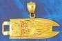 14K Gold Boat Charm