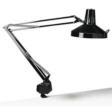 Ledu L445BK Professional Fluorescent/Incandescent Swing Arm, Clamp-on Lamp