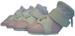 Pink Saddle Soft Sole Dog Shoes (Size 2)