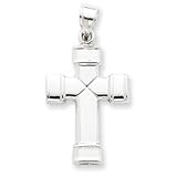 Sterling Silver Hollow Reversible Cross Pendant
