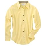 Ladies Long Sleeve Sanded Garbardine Shirt at Bill Blass