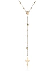 Duragold 14k Yellow Gold Rosary Bead Necklace, 24"