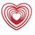 Faringdon Heart cookie cutters set of 6 plastic