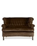 WingBack Loveseat Bella Chocolate