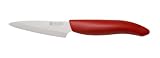 : Kyocera Revolution Series 3 Inch Paring Knife With Red Handle, White Blade