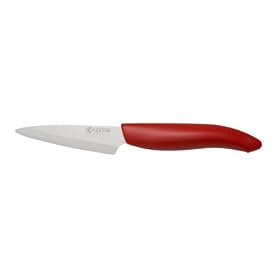 Kyocera Revolution Series 3 Inch Paring Knife With Red Handle, White Blade by Kyocera