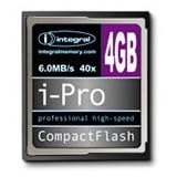 Integral 4GB 40x High Speed I-Pro Compact Flash Cards