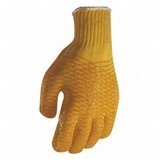 Work Gloves, Poly/Acrylic Knit, Coated Thumb, One Size, Orange (WLG05101) Category: Chore Gloves