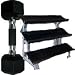 A 10 pair set of the newest product from CAP, Urethane Hex Dumbbells. These dumbbells are virtually indestructible, and come packaged with the RK-31 rack for easy storage.