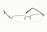 COMPUTER GLASSES WITH CLEAR POLYCARBONATE DOUBLE SIDED ANTI-REFLECTIVE COATING, SCRATCH COATING AND UV PROTECTION - GREY RIMLESS FRAME - 49-18-137