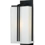 Quoizel KK8308K Keane 1 Light Outdoor Wall Light in Mystic Black with Opal Etched Glass glass