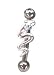 Small Snake Serpant Stick Barbell Eyebrow Piercing