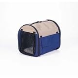 PetMate Portable Pet Home Mini for Small Dogs & Cats (Khaki/Navy - Mini - 12 X 9.5 X 10.25 (small dogs & cats))