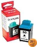 Lexmark 50 �X�[�p�[�V���[�v�E�E�H�[�^�v���[�t�E�u���b�N�J�[�g���b�W