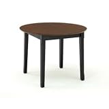Black with Cherry Top Round Dining Table