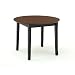 Black with Cherry Top Round Dining Table