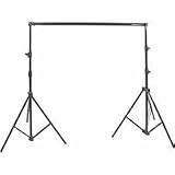 Manfrotto Black Free Standing Background Support System, with Crossbar & Stands