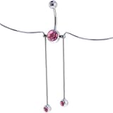SWAROVSKI Passion Pink Gem SEXY SLINKY Dangle BELLY CHAIN